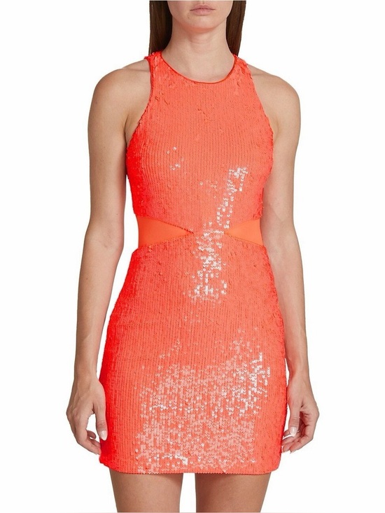 Alice + Olivia Dresses & Skirts - Alice + Olivia Cara Sequin Mesh Cut Out Mini Dress
